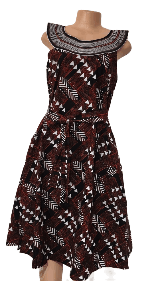 Embroidery Collar Dress