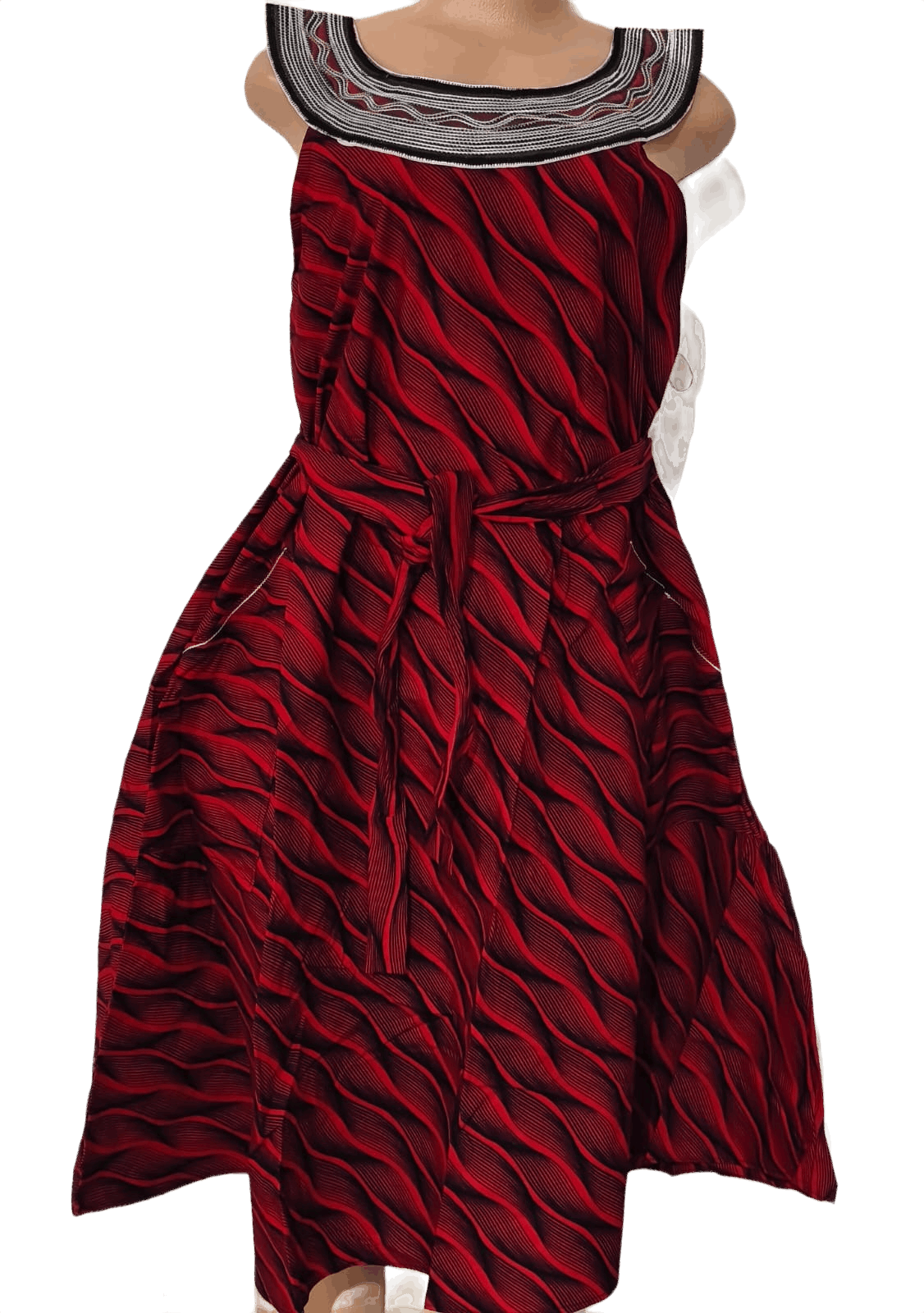 Embroidery Collar Dress