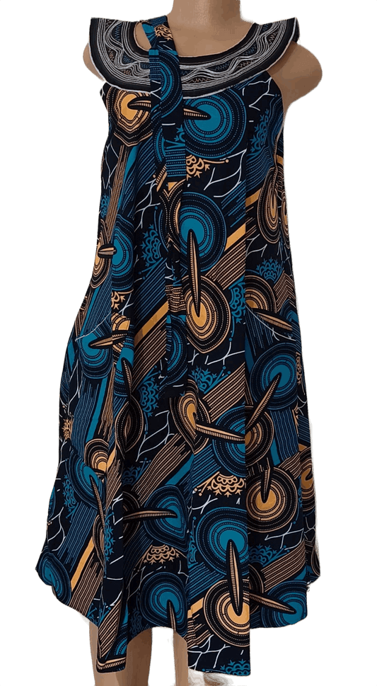 Embroidery Collar Dress